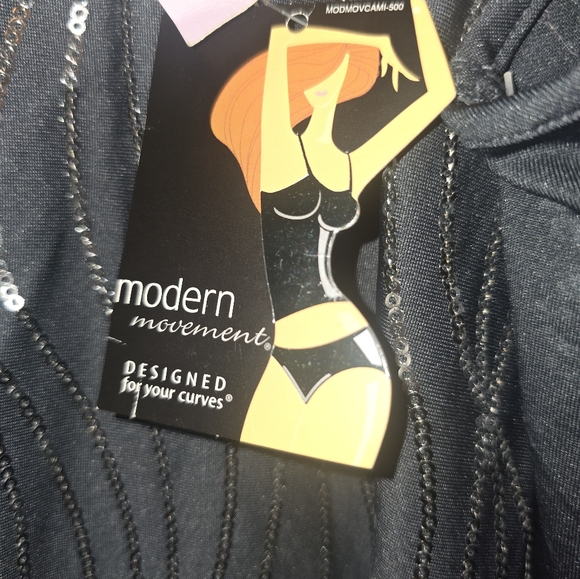 Modern Movement Black Tank Top With Sequins Size M - Picture 4 of 4